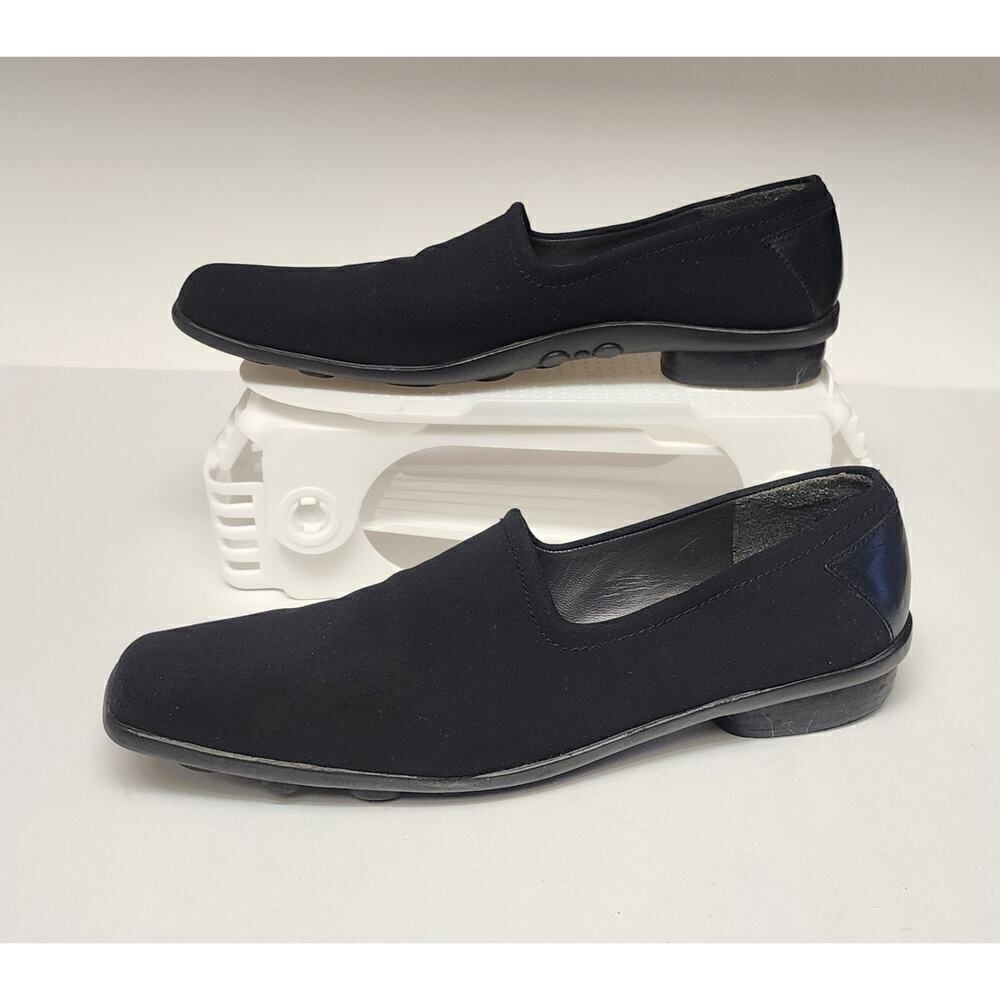 Stuart Weitzman Black Slip-On Heels